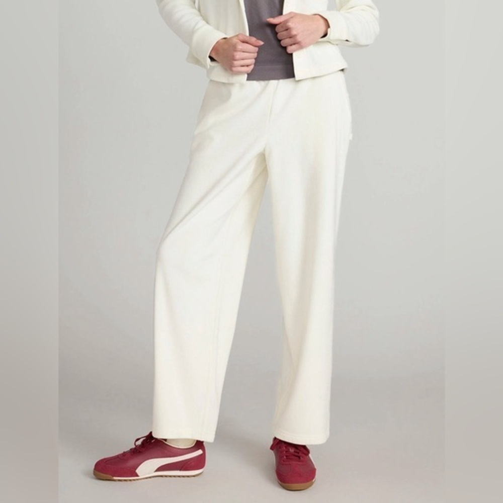 Mondetta Women's Corduroy Wide Leg White Pants Size Small NWOT